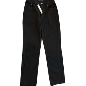 ASOS Women's  Black Jeans Hidden Button Fly High Waist Straight Leg Jean 28 x 32